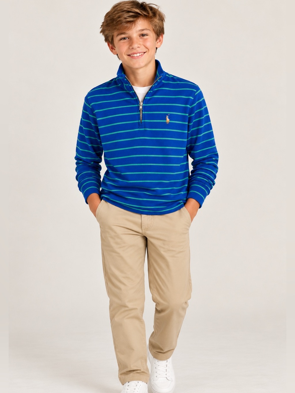 Polo Ralph Lauren Boys Quarter-Zip Pullover – Size L (14–16)